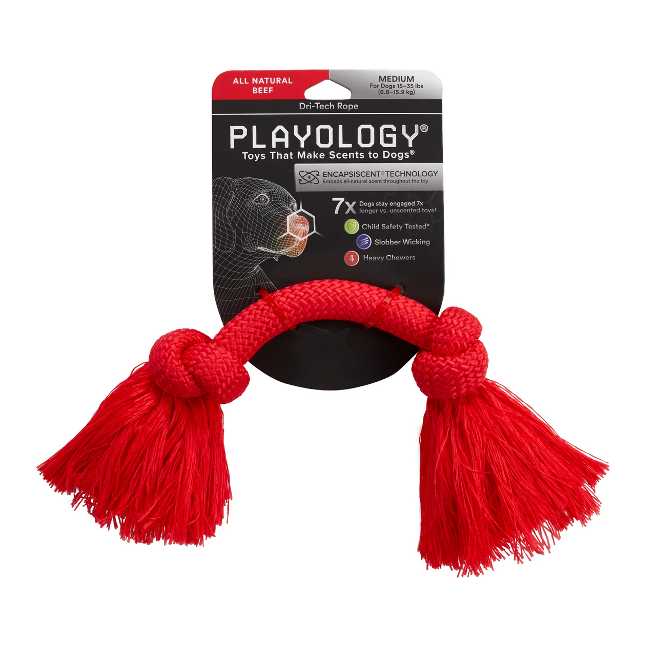 Playology Dri-Tech Beef Rope - Medium