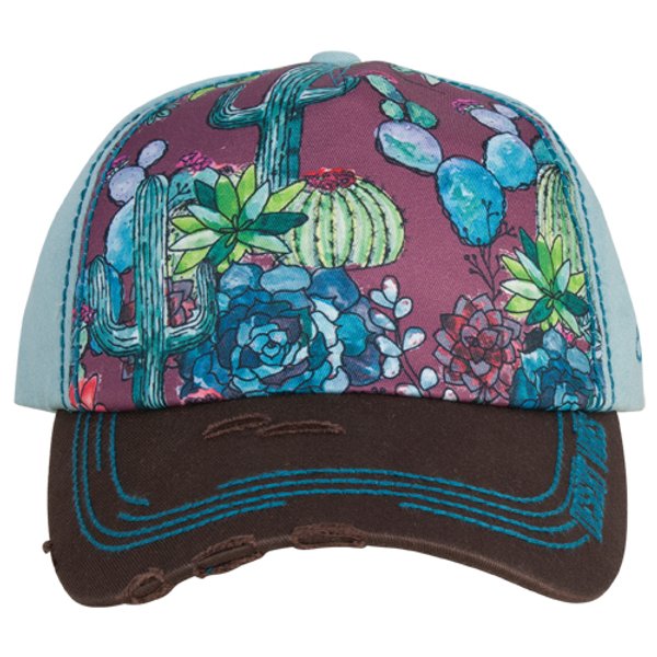 Catchfly Cap Turquoise & Brown Cactus