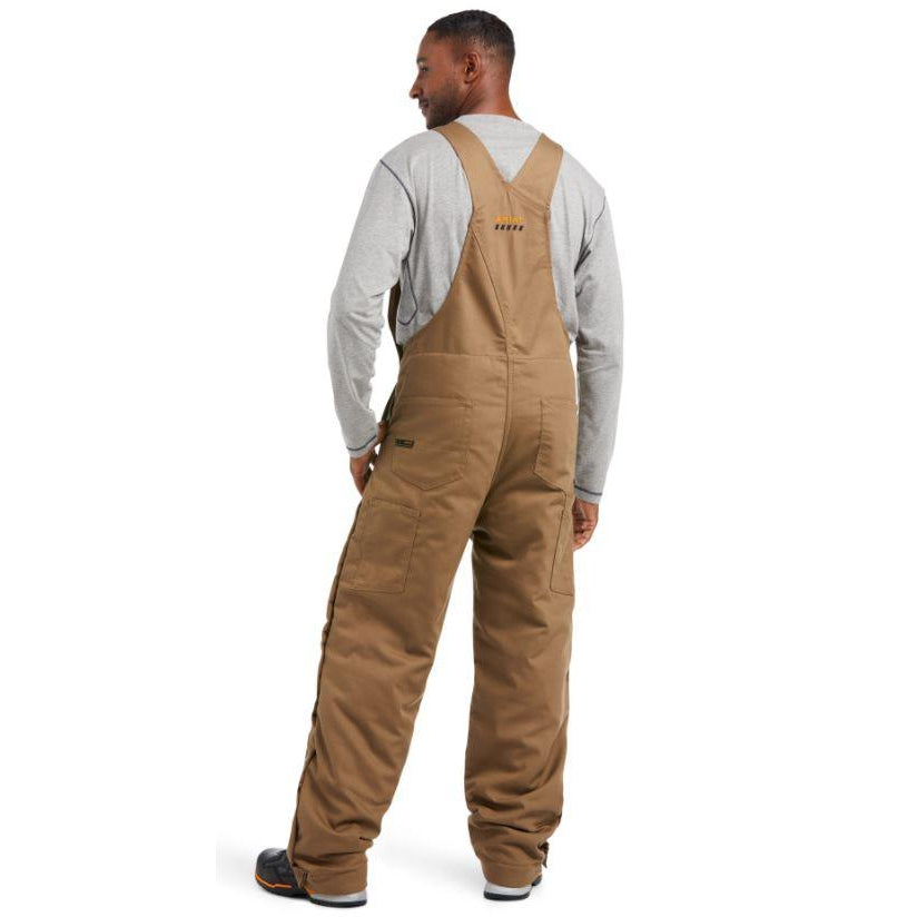 Ariat Men's Rebar DuraCanvas Stretch Insulated Bib Overalls - Field Khaki