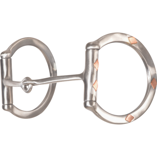 Classic Equine Sherry Cervi D Ring Square Snaffle Bit - Silver