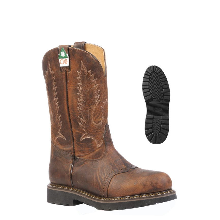 Boulet Men's FR Steel Toe Work Boots - Laid Back Tan Spice - Irvine Tack & Western Wear