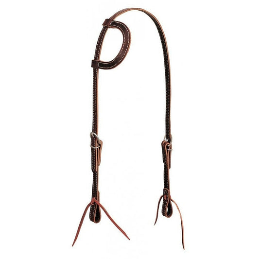 Weaver Leather Latigo Leather Flat Sliding Ear Headstall Average - Irvine Tack & Western Wear