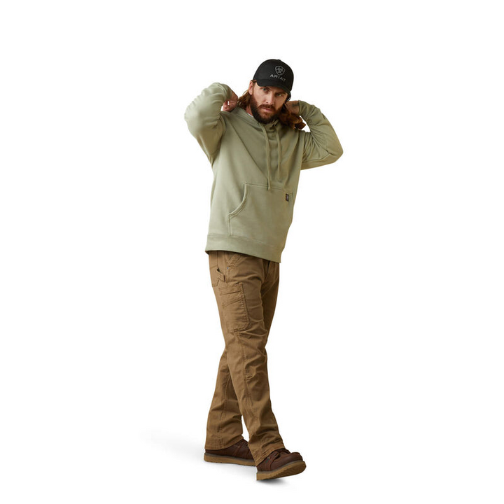 Ariat Mens Rebar Graphic Hoodie - Desert Sage Heather/Beetle