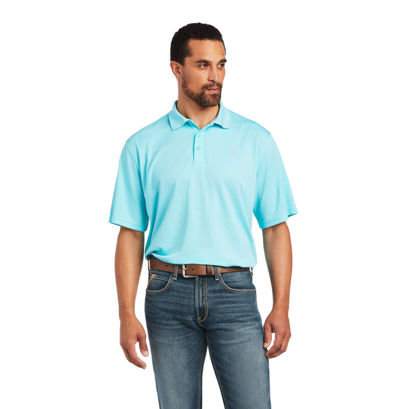 Ariat Mens TEK SS Polo Blue Radiance