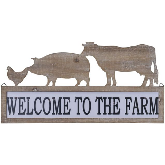 Tough 1 Wooden Farm Welcome Sign