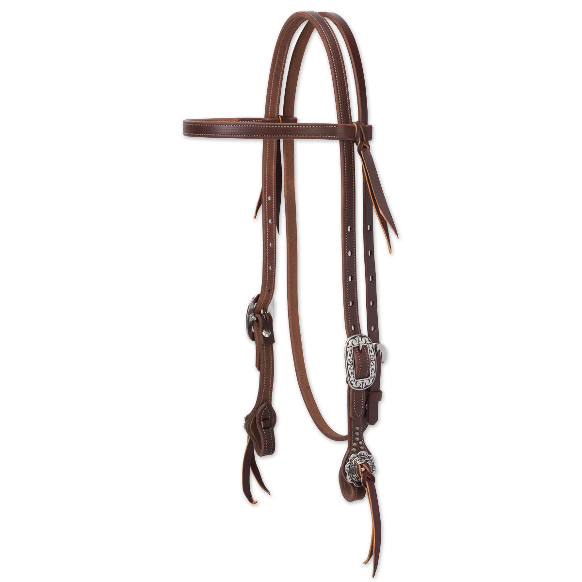 Weaver Leather Working Tack Straight Browband Headstall with Floral Hardware, Average