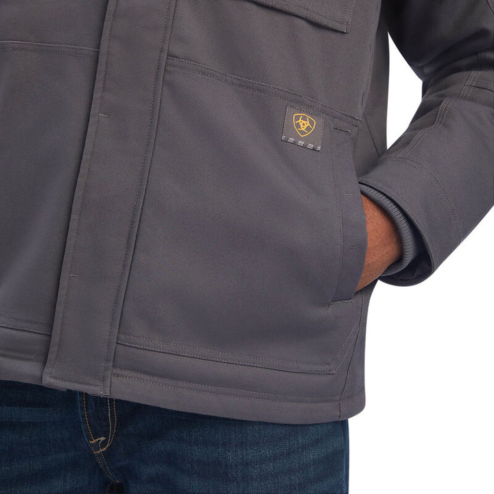 Ariat Mens Rebar Duracanvas Sherpa Lined Coat