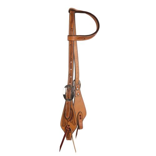 Professional's Choice Single Ear Headstall - Natural Feather
