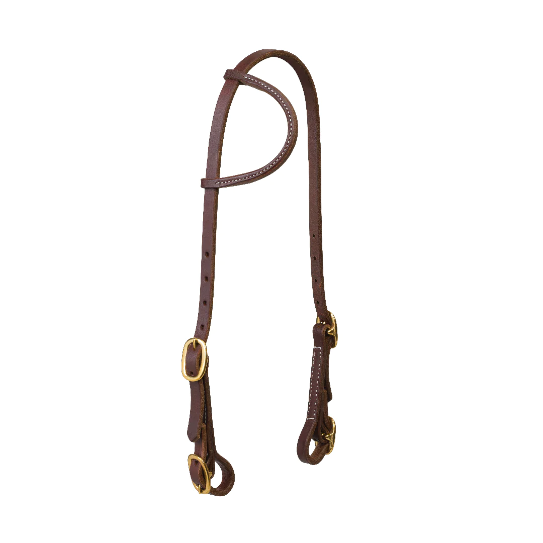 Weaver Working Tack Sliding Ear Headstall w/Buckle Bit Ends