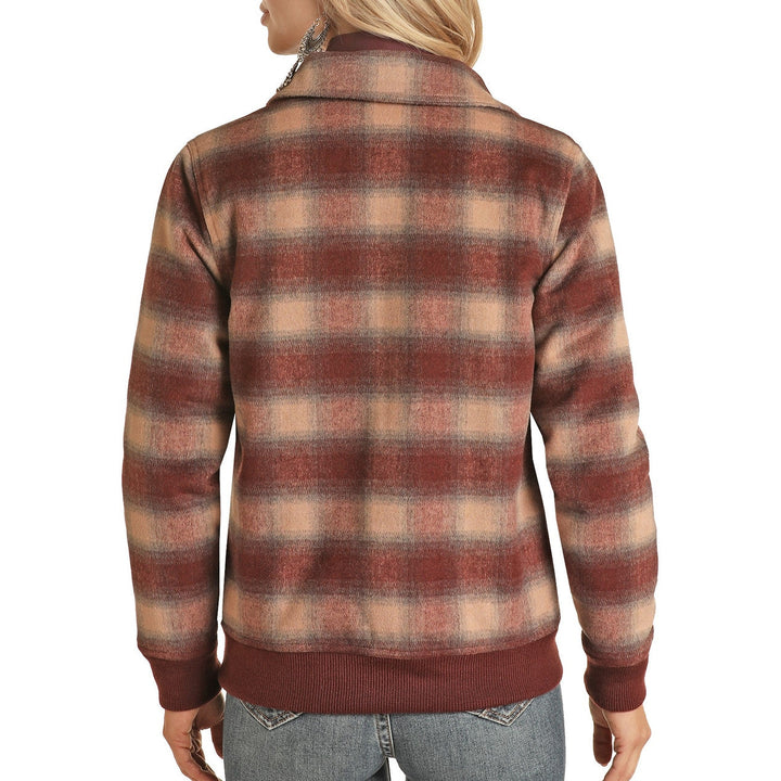 Powder River Bomber Plaid Wool Coat
