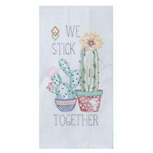 Cactus Garden Embroidered Flour Sack Towel