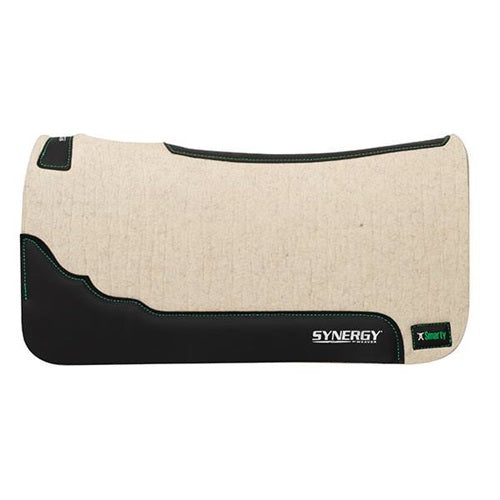 Synergy 1" Steam Pressed 100% Merino Wool Felt Performance Saddle Pad - 31x32