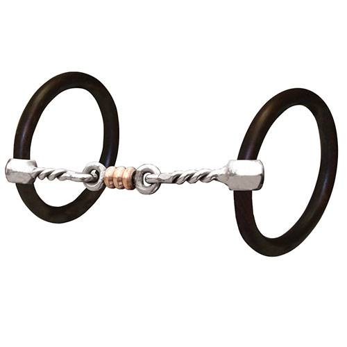 Professional's Choice Bob Avila O Ring Twist Dogbone Roller Snaffle