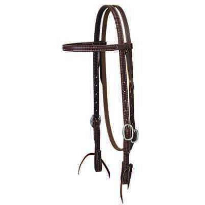 Weaver Leather Working Tack Browband Headstall with Stainless Steel 5/8"