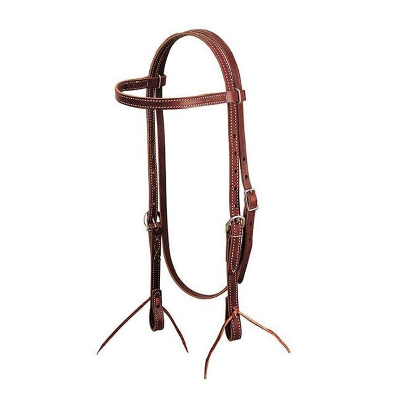 Weaver Leather Latigo Leather Browband Headstall Average