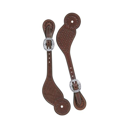 Weaver Leather Basin Cowboy Regular Spur Straps - Brown