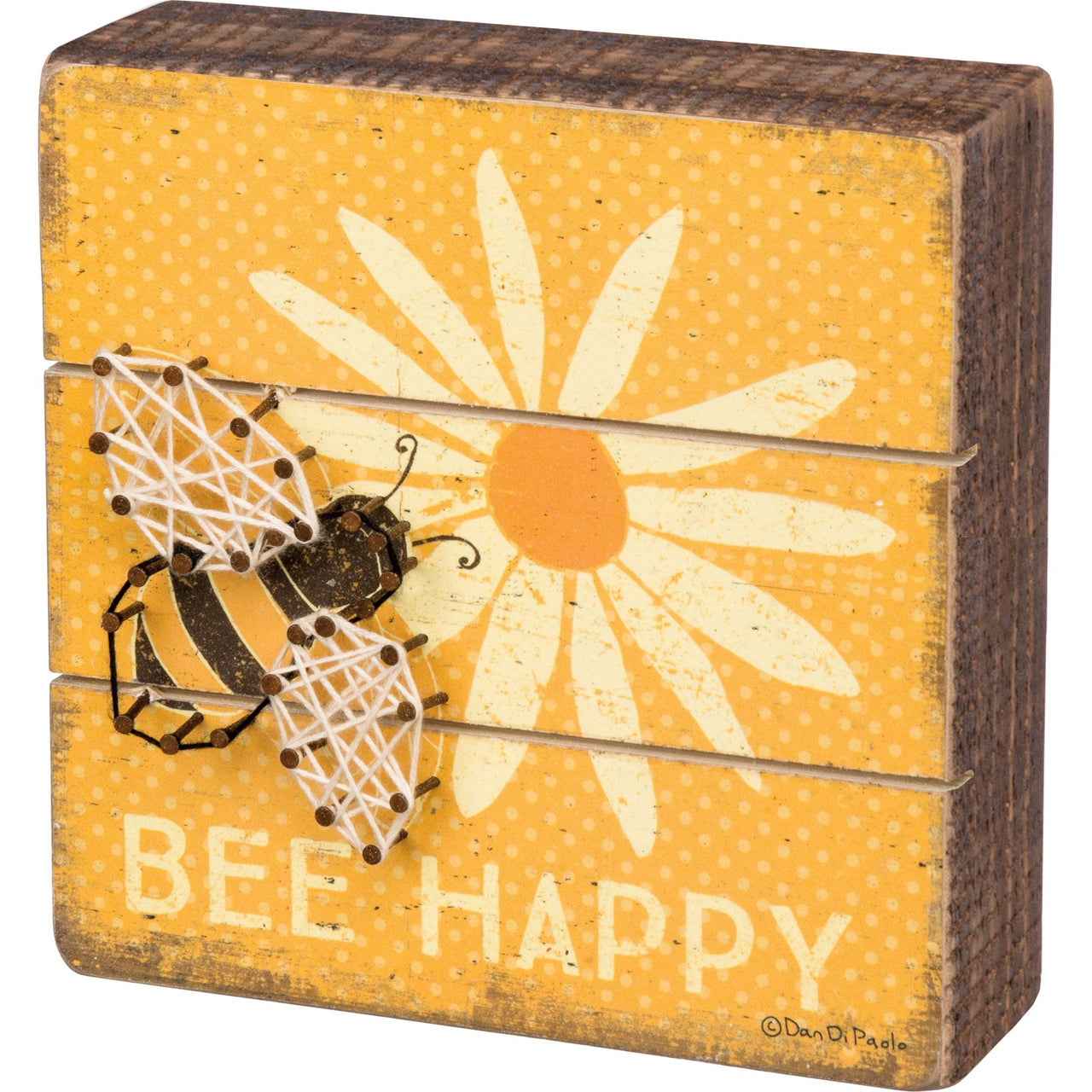 Slat String Art - Bee Happy