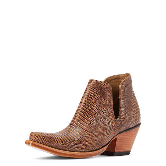 Ariat Women's Dixon Western Booties - Brown Lizard Print