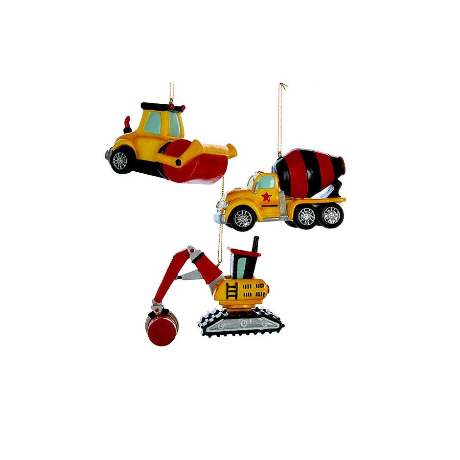 3.8"  Construction Vehicle Ornament