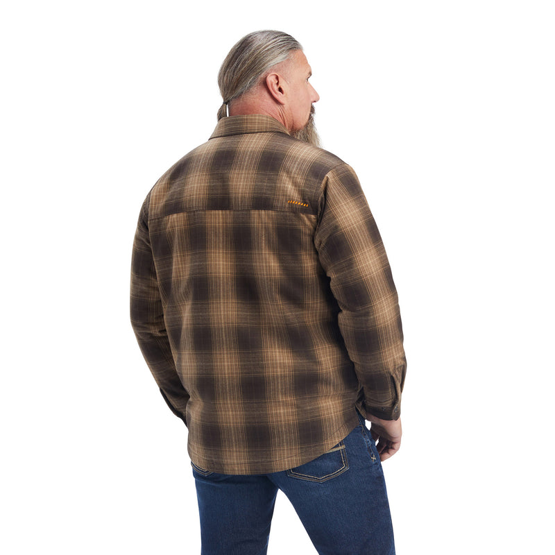 Ariat Mens Rebar DRSTR Flannel Insulated Shirt Jacket
