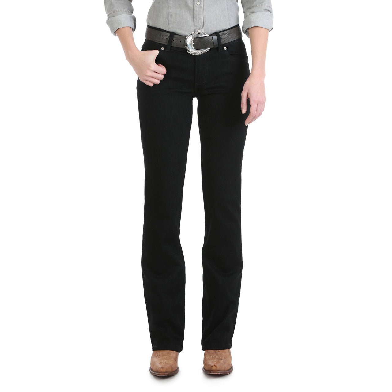 Wrangler Women's Essential Bootcut Jeans - Black