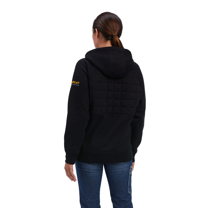 Ariat Womens Rebar Regulator Full Zip Hood Black