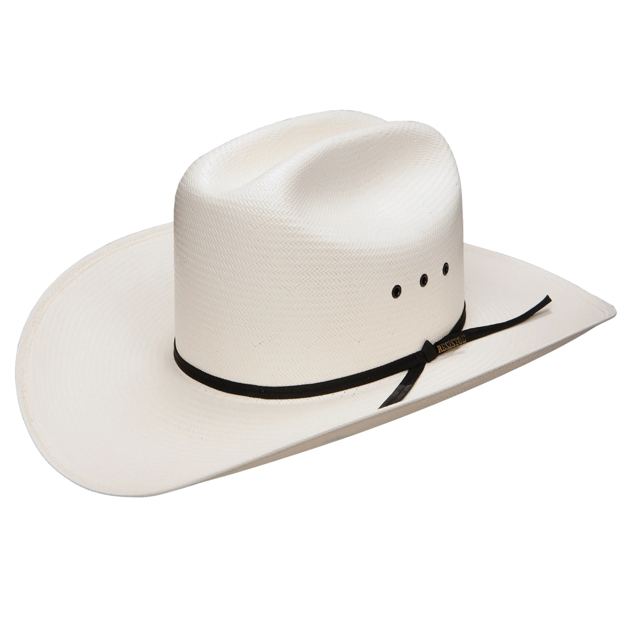 Resistol 10X Long Cattleman Straw Western Hat - White