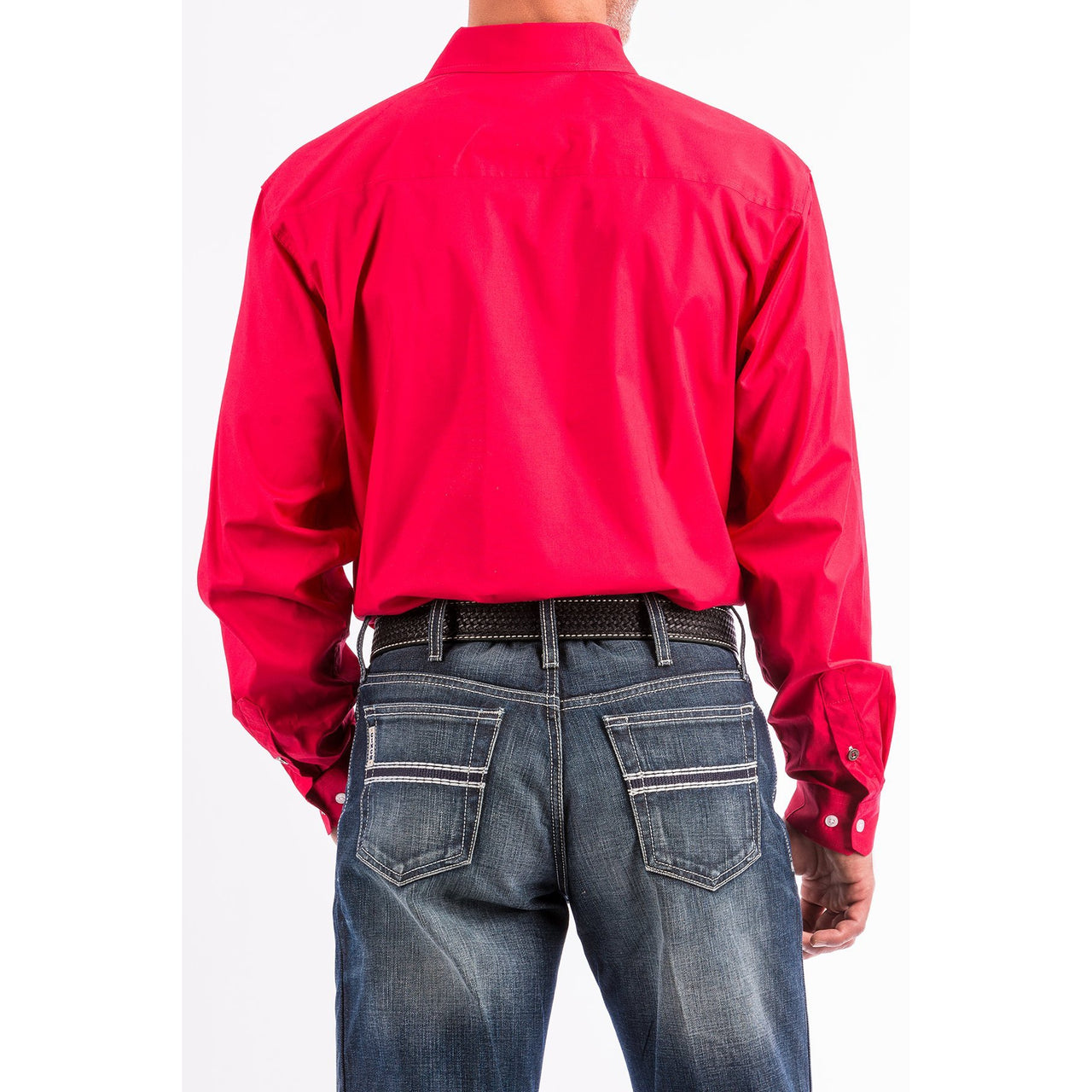 Cinch Long Sleeve Modern Fit Men's Shirt - Red