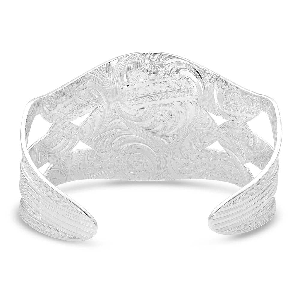 Montana Silversmiths Courage & Strength Feather Cut-out Cuff Bracelet