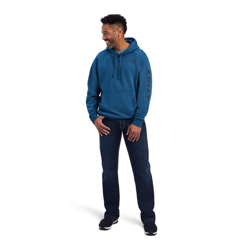Ariat Men's Logo Hoodie - Poseidon Heather