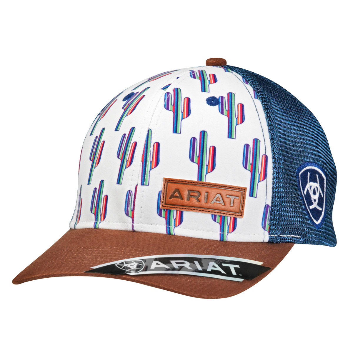 Ariat Ladies Mesh Snapback Cap - Blue Serape Cactus Print