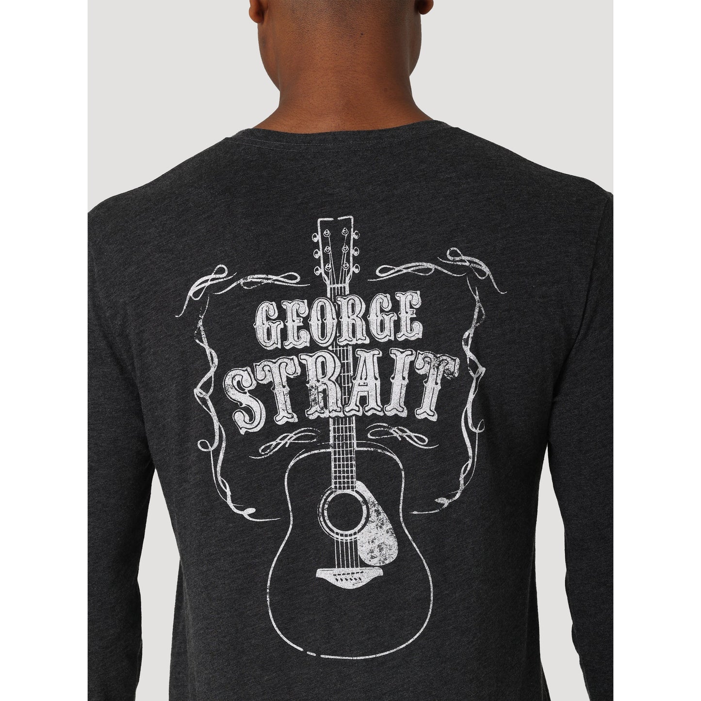 Wrangler Men's Graphic LS Tee George Strait 70s Portrait