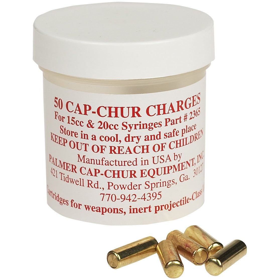 Cap-Chur Charges For 15 through 20 cc Syringes Part# 2365