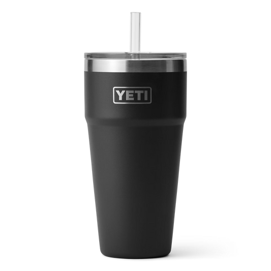 Yeti Rambler 769ml Stackable Pint w/Straw Lid - Black
