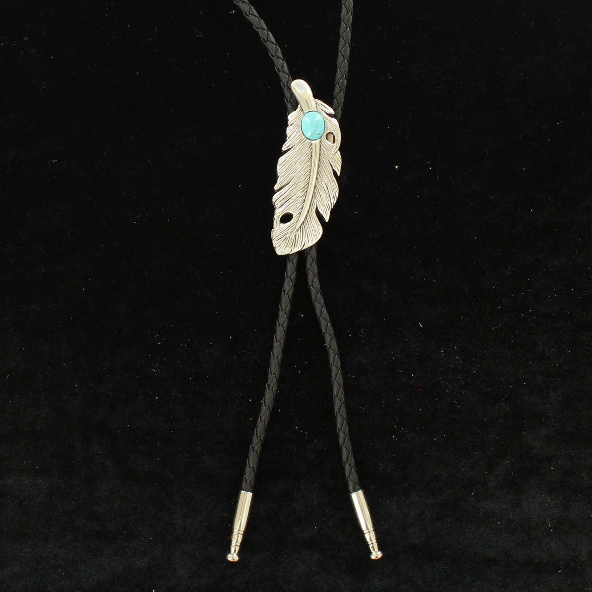 Double S Bolo Tie - Feather701340127951 - Irvine Tack & Western Wear