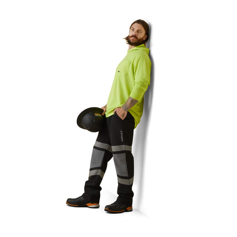 Ariat Mens Rebar Cotton Strong Hoodie T-Shirt - Bright Yellow