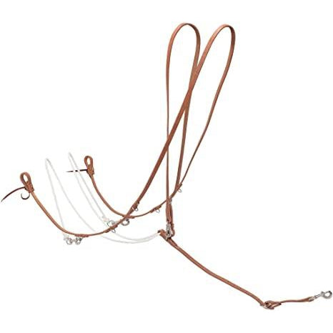 Weaver Leather Roper Style Harness Leather German Martingale - Russet - Irvine Tack & Western Wear