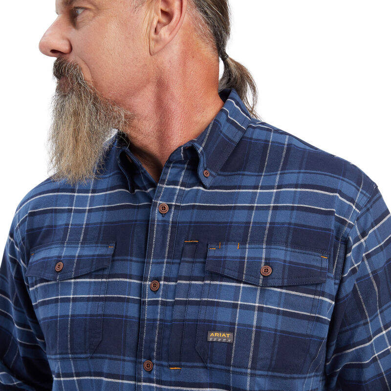 Ariat Mens Rebar Flannel Durastretch Work Shirt