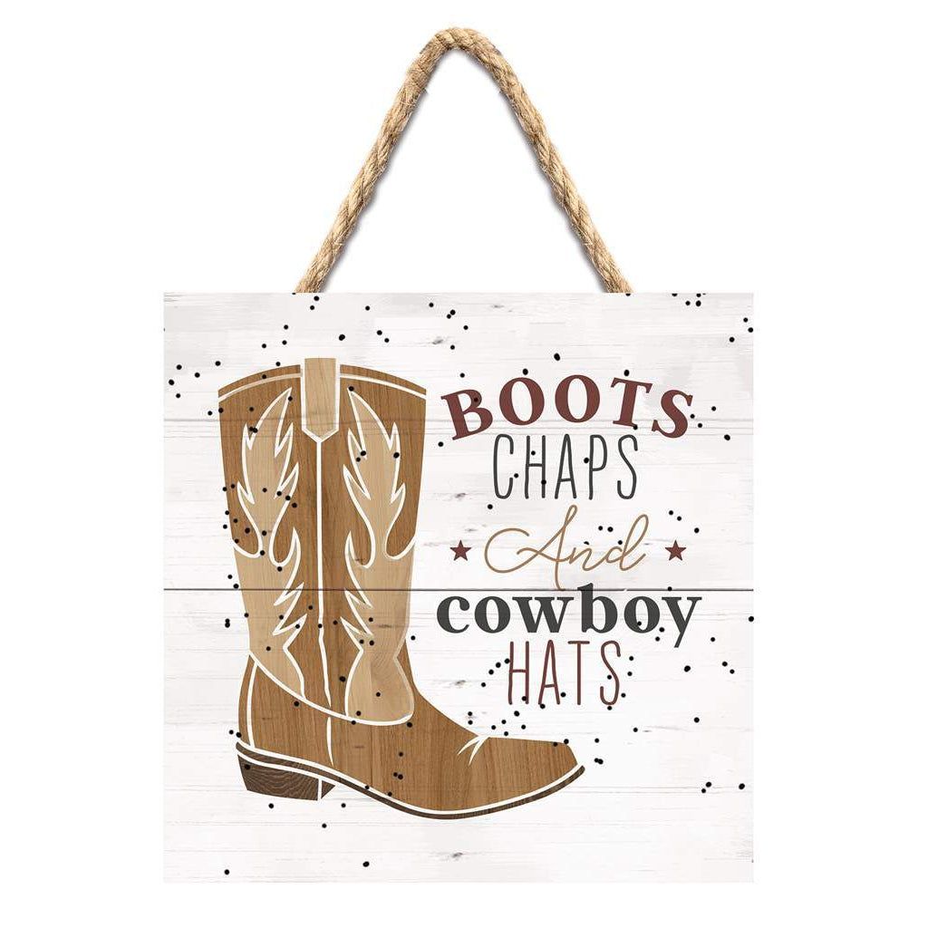 String Sign Boots Chaps