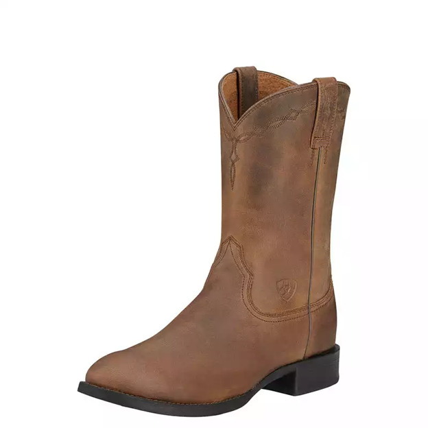 Ariat Mens Heritage Roper Western Boots - Distressed Brown