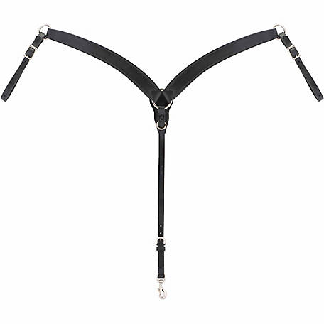 Weaver Black Latigo Leather Contoured Breast Collar - Irvine Tack &amp; Western Wear