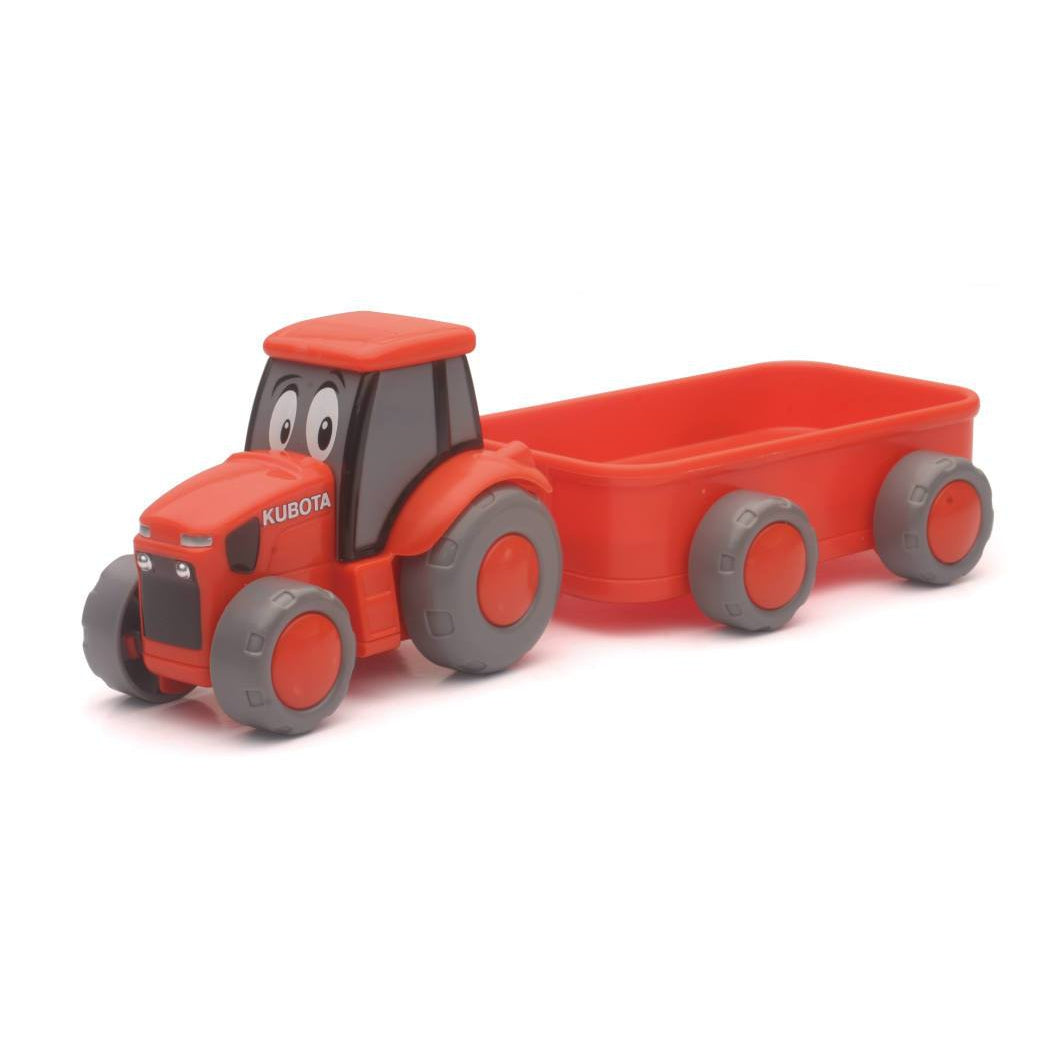 New Ray Toys Kubota Lil' Orange Farm Tractor & Wagon Play Set