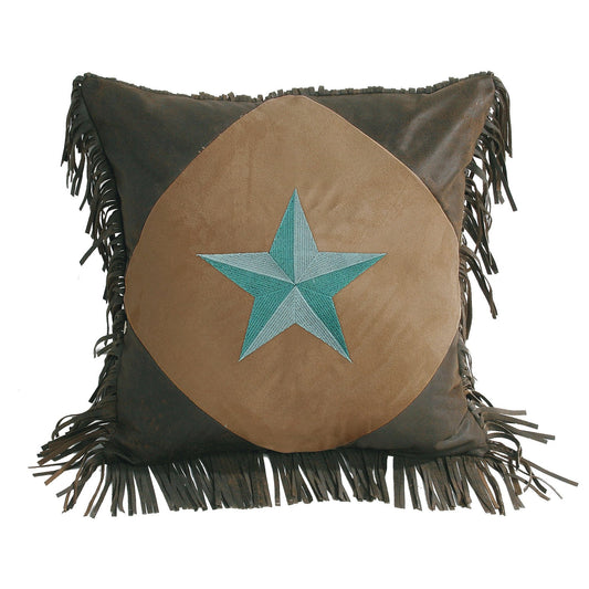 HiEnd Accents Diamond Shape Star Pillow - Turquoise