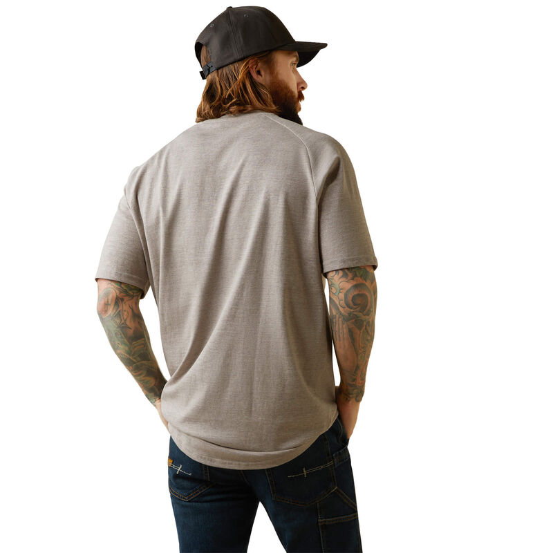 Ariat Mens Rebar Cotton Strong T-Shirt - Portabella Heather