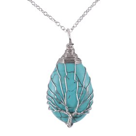 Follow Your Arrow Necklace - Tree of Life Turquoise