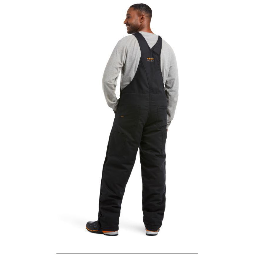 Ariat Men's Rebar DuraCanvas Stretch Insulated Bib Overalls - Black
