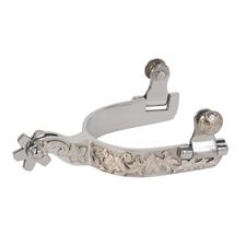 Weaver Ladies' Spur with German Silver Floral Trim