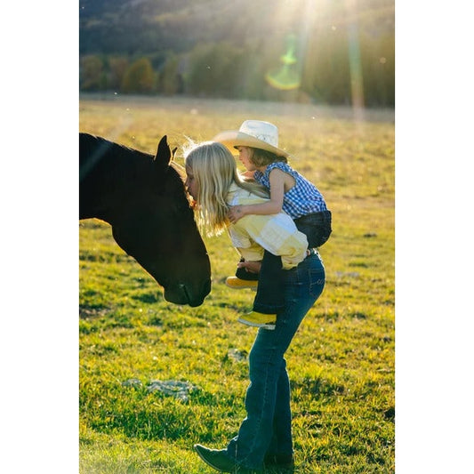 Cowgirl Couture Girl's Millie Bootcut Jeans - Medium Wash