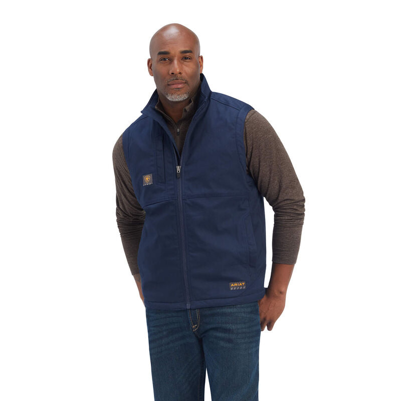 Ariat Mens Rebar DuraCanvas Vest - Navy