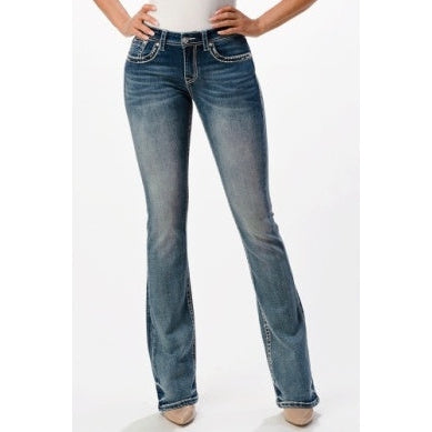 Grace In LA Ladies Cactus Pocket Jeans